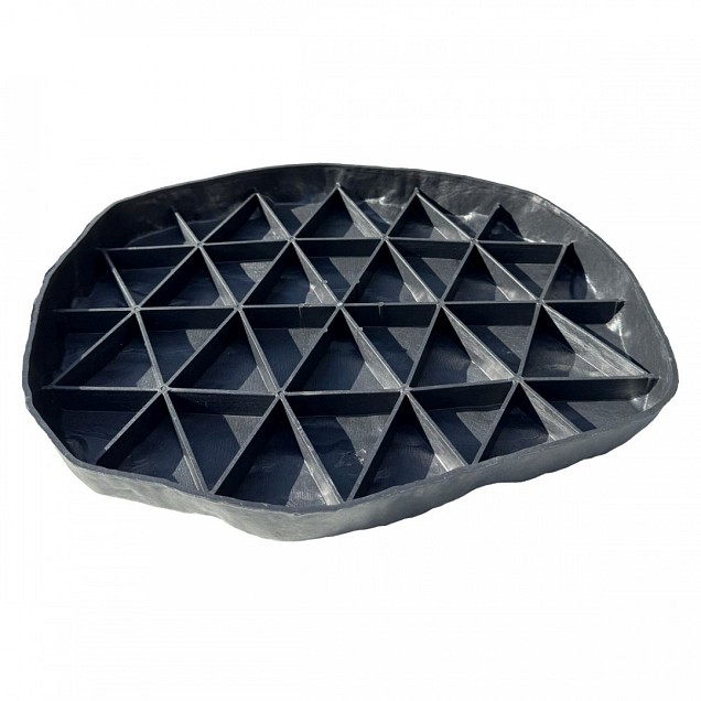 Stapsteen gerecycleerd kunststof 30x37x3.5 cm zwart