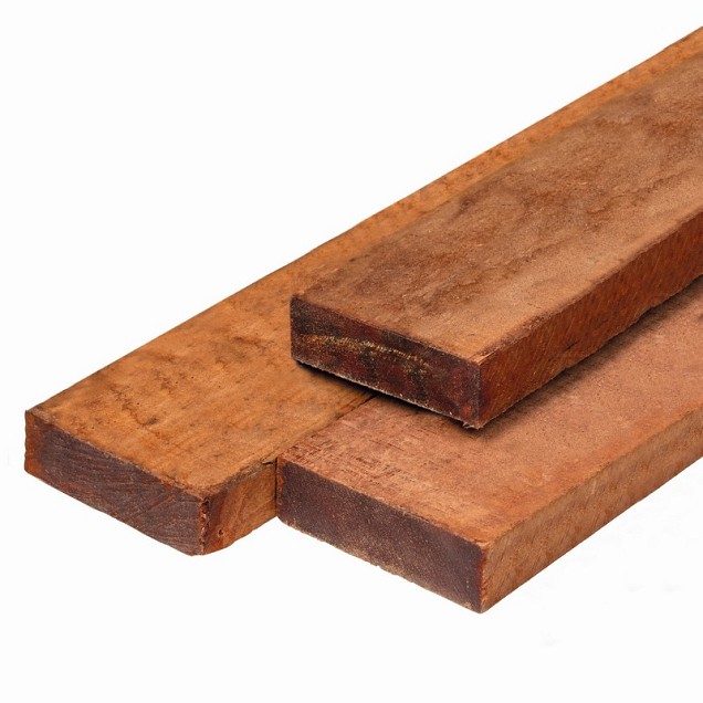 Hardhouten staander/ligger 4x9x300 cm fijnbezaagd
