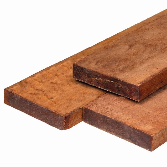 Hardhouten funderingsbalk 4x20x300 cm fijnbezaagd