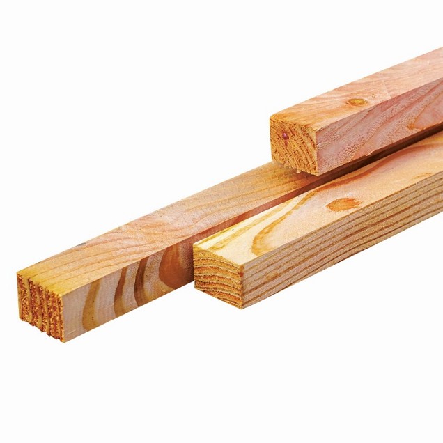 Lariks/Douglas stachetteregel ongedroogd 2,8x3,6x400 cm fijnbezaagd