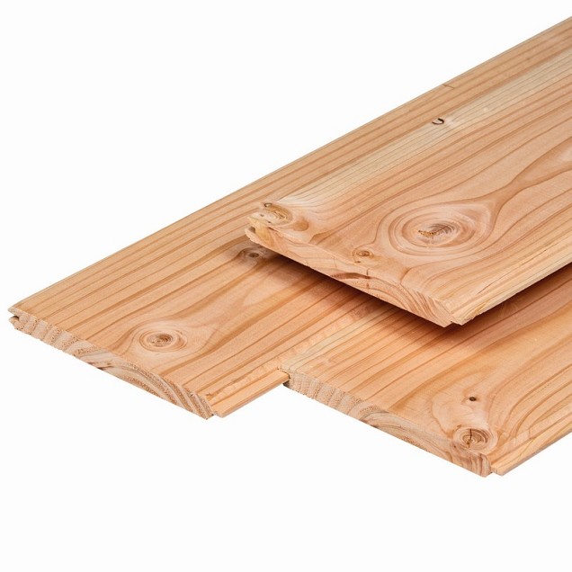 Lariks/Douglas dakbeschot T&G 2 zijden velling 1,8x19,5x300 cm geschaafd, gedroogd