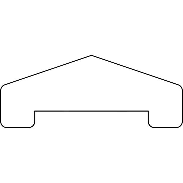 Hardhouten afdeklat Piramide 180 cm