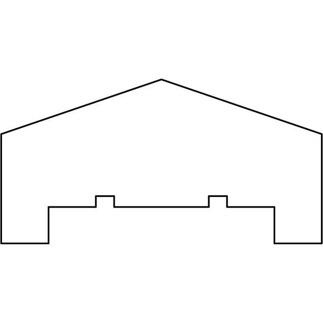 Lariks/Douglas Afdeklat Piramide 180 cm geschaafd, gedroogd (3-planks)