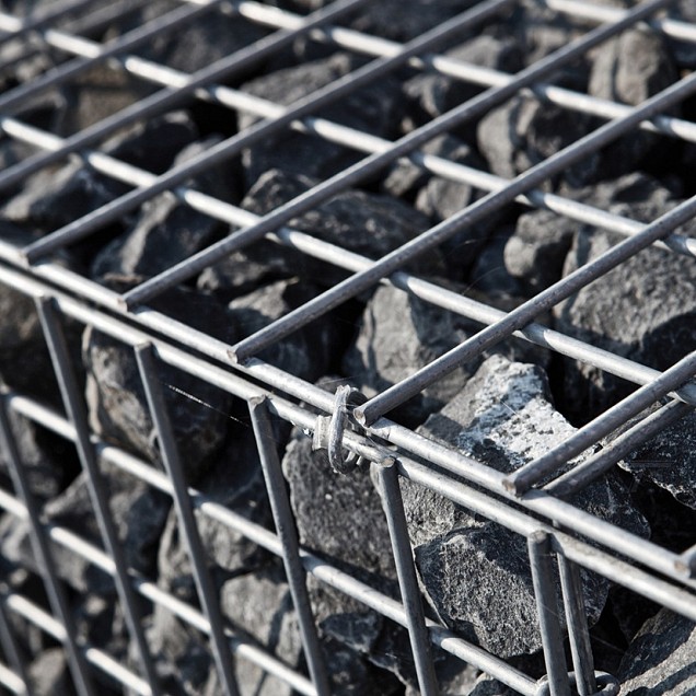 Gaasmat Gabion 4,5x4,5 cm Hoofdmat, draaddikte 4,8 mm 100x200 cm