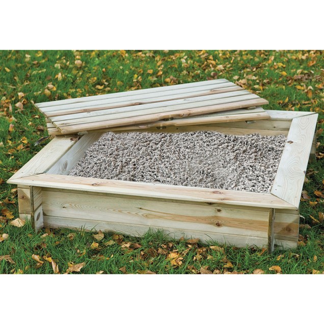 Zandbak Vierkant met deksel 120x120x24 cm