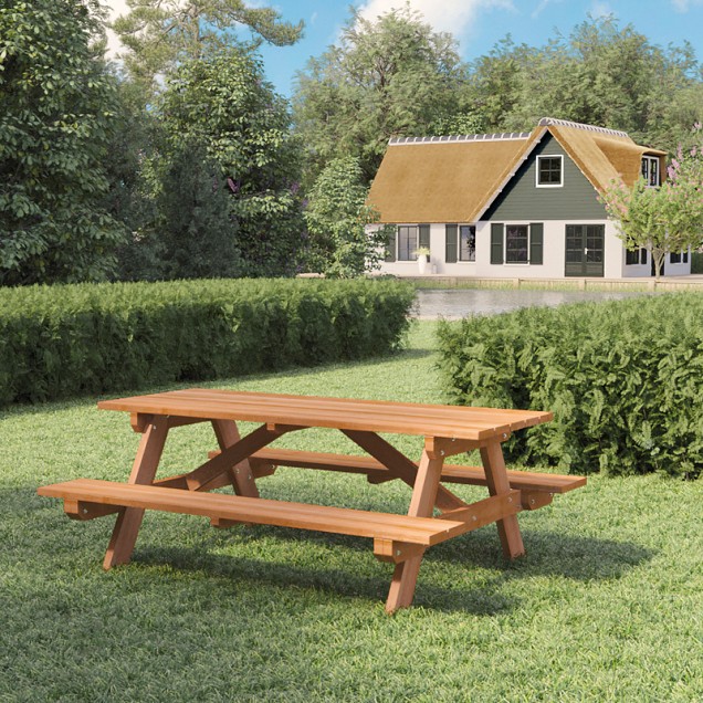 Hardhouten picknicktafel Business