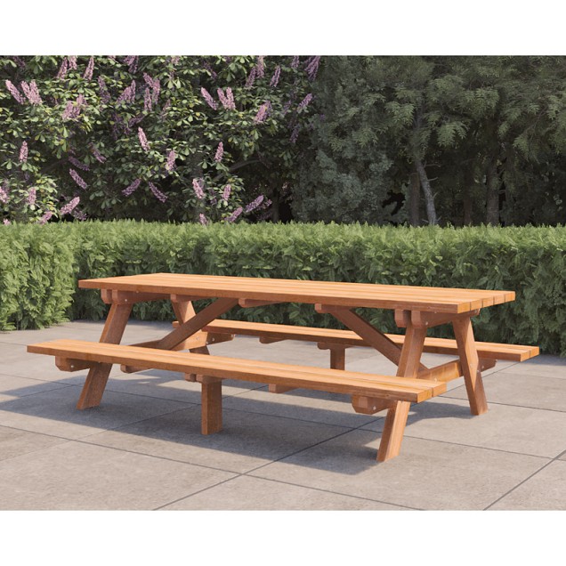 Hardhouten picknicktafel Giant