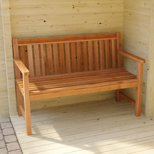 Hardhouten tuinbank Nice