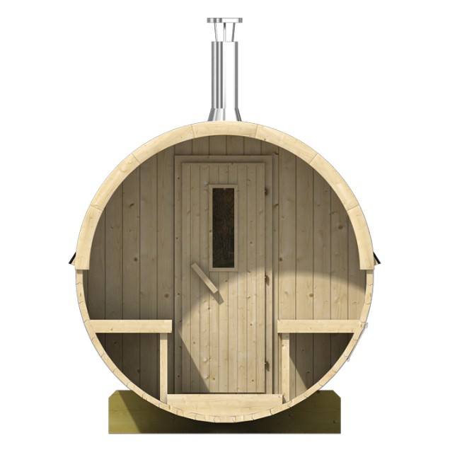 Saunabarrel vurenhout Ø220 cm, 350 cm lang