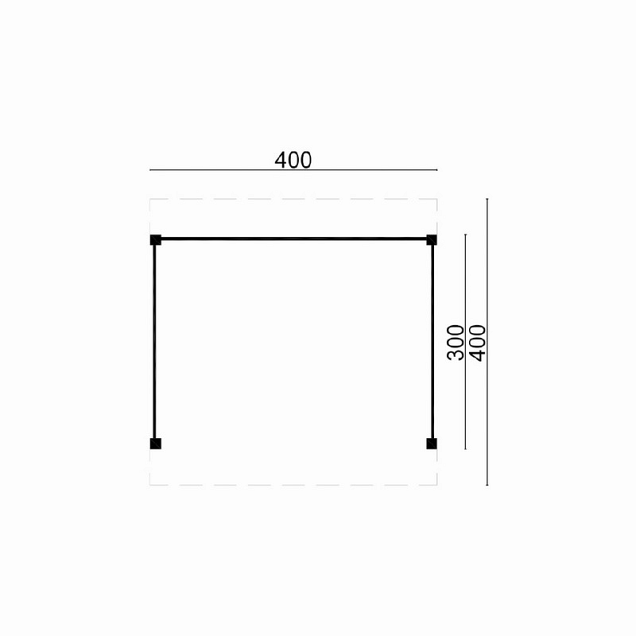 DHZ Plat dak Ommen (2 colli) 300x400 cm basis incl. schroefpakket