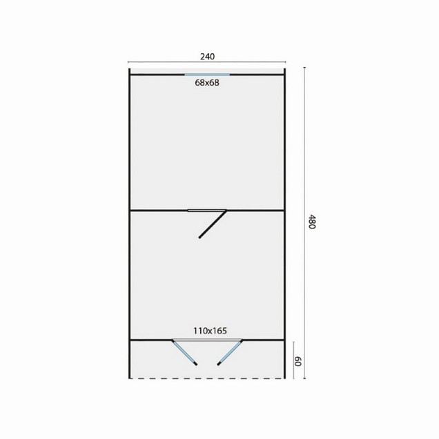 Blokhut 28 mm Camping POD 480 / Home office