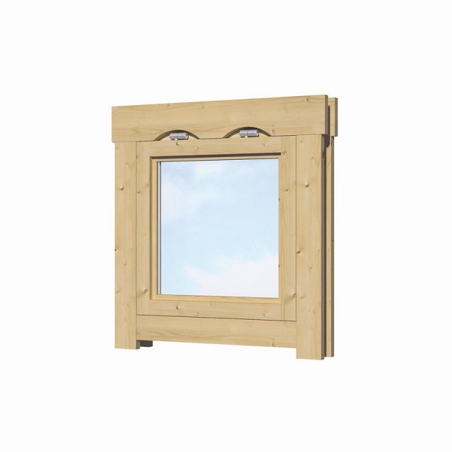 Uitzetraam+kozijn W4 enkel glas