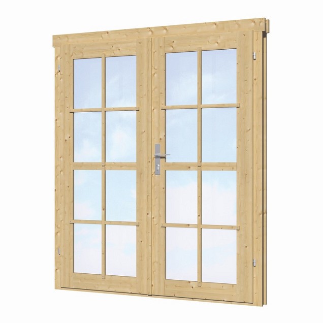 Dubbele deur+kozijn dubbel glas DL8