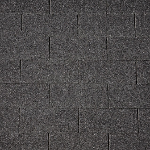 Dakshingles recht Zwart 3 m²