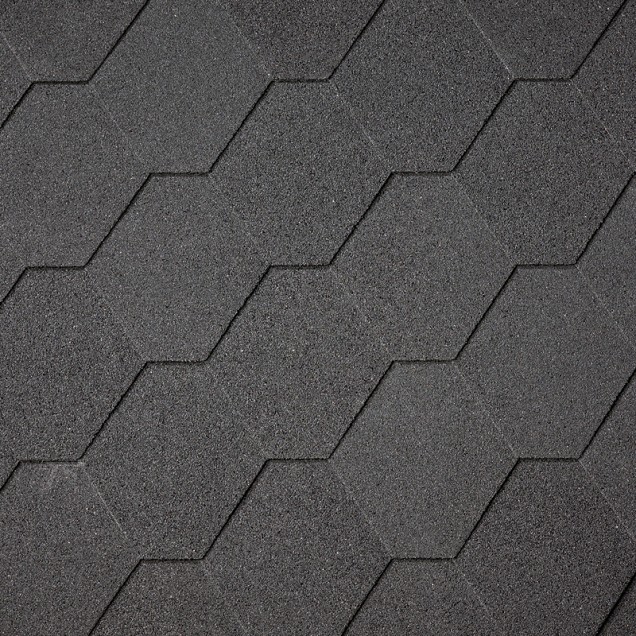 Dakshingles hexagonaal Zwart 3 m²