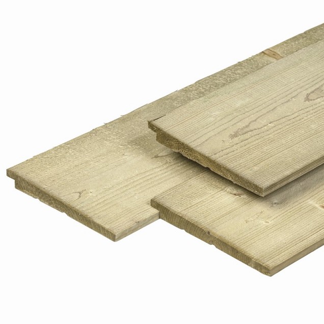 NE vuren rabatdelen groen geïmpregneerd 1,1-2,2x19,5x240 cm Zweeds rabat