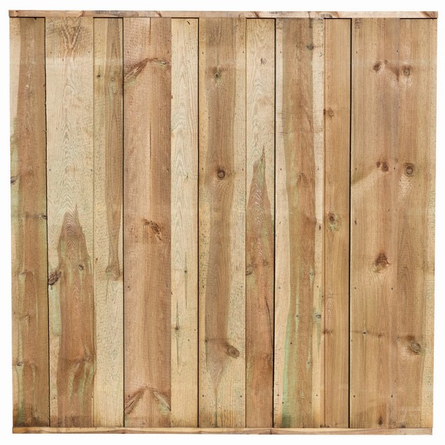 Tuinscherm Losser, groen geïmpregneerd grenen, RVS-geschroefd, 11-planks 180x180 cm