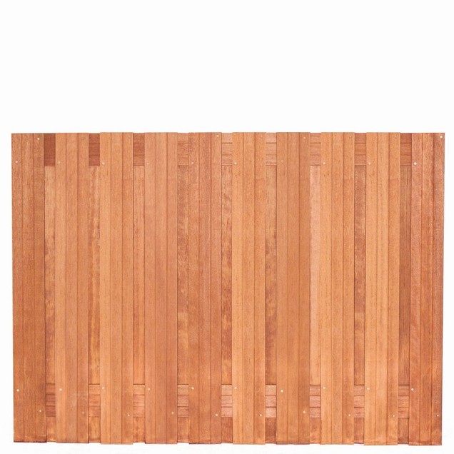 Tuinscherm hardhout 21 planks Dronten 180x130 cm
