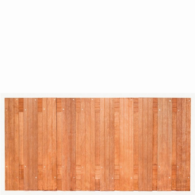 Tuinscherm hardhout 21 planks Dronten 180x90 cm