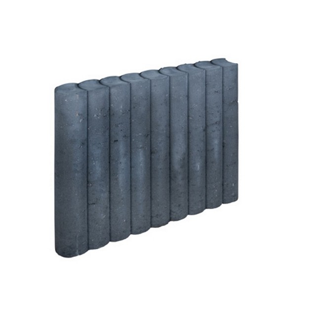 Rondo Palissadeband 8x50x50 cm Zwart
