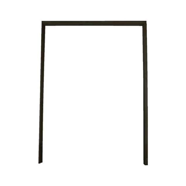 Deurkozijn met aanslagligger zwart gespoten 210x90-150 cm