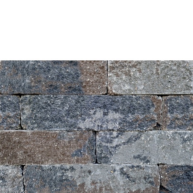 Rockwall XL 15x15x60 cm Rolde - getrommeld