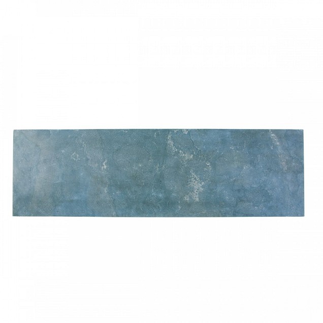Afdekplaat/vijverrand blauwsteen met facet rondom gezoet - kanten gezaagd, 100x15x3 cm