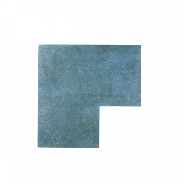 Afdekplaat/vijverrand blauwsteen met facet rondom gezoet - kanten gezaagd, 50x20x3 cm Hoek
