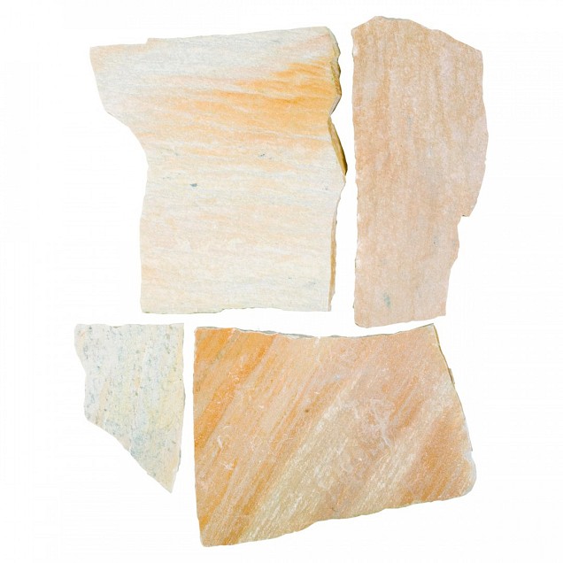 Flagstones Brasil Kwartsiet Geel breukruw 2.5-4 cm dik (5-8 st/m²)