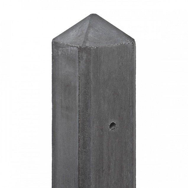 Berton©-motiefpaal Schie antraciet, diamantkop 10x10x280 cm tussenmodel