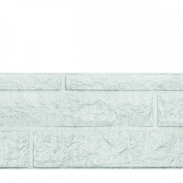 Berton©-motiefplaat smal wit/grijs H26xD3,5xL184 cm rotsmotief