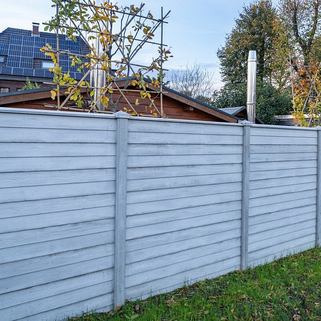 Berton©-motiefplaat smal wit/grijs H26xD3,5xL184 cm rabat-houtmotief