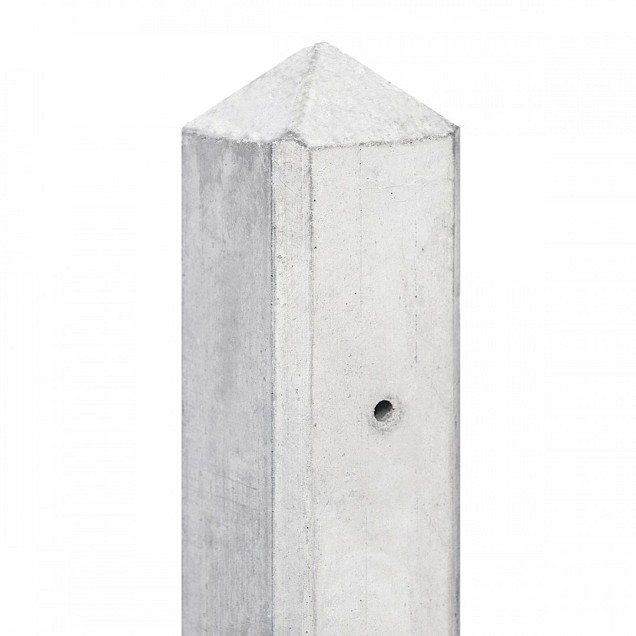 Berton©-paal IJssel wit/grijs, diamantkop 10x10x308 cm eindmodel