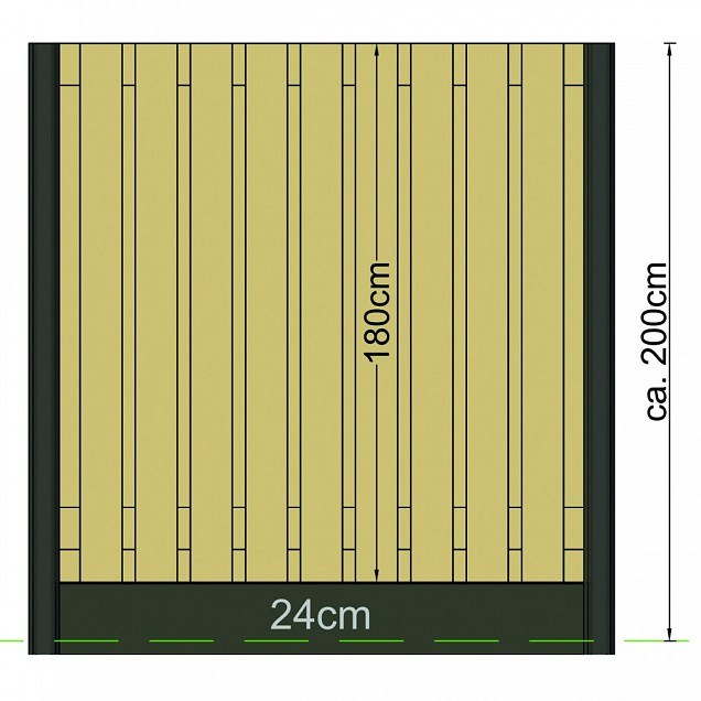 Berton©-E-sleufpaal Vecht wit/grijs 10x10x270 cm eindmodel