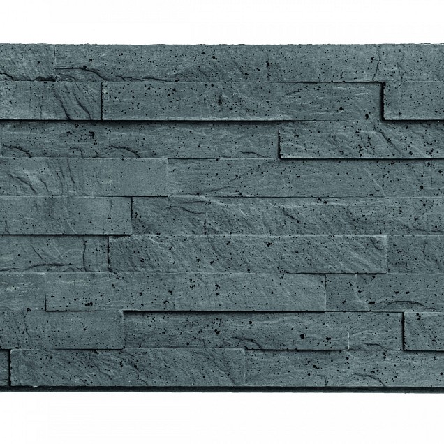 Berton©-motiefplaat smal antraciet H26xD3,5xL184 cm leisteenmotief