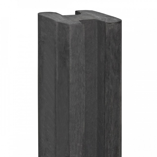Berton©-E-sleufpaal Vecht antraciet 10x10x270 cm eindmodel