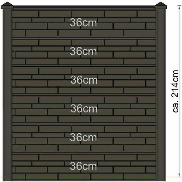 Berton©-sleufpaal Reest antraciet 11,5x11,5x280 cm hoekmodel