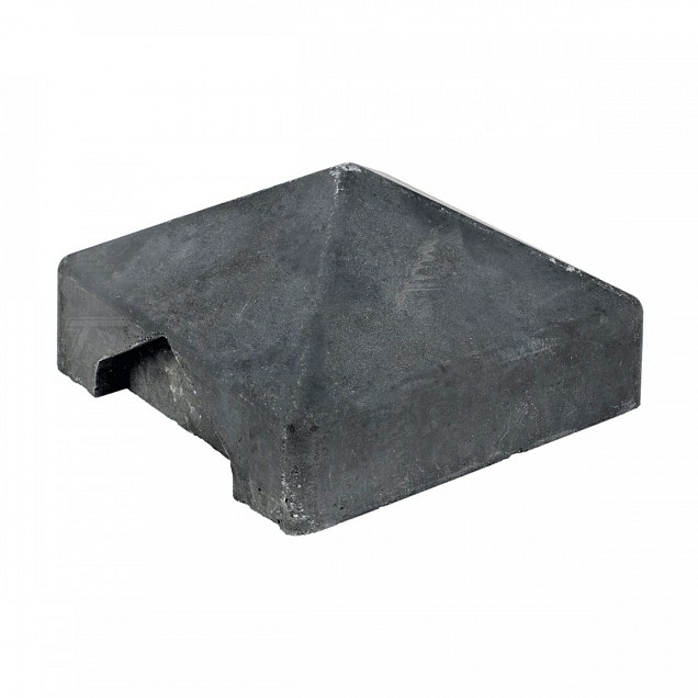 Berton©-afdekpet antraciet diamantkop 14x14x5 cm eindmodel