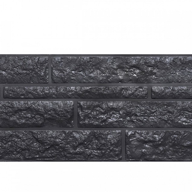 Berton©-motief-vulplaat antraciet gecoat H20xD3,5xL184 cm rotsmotief