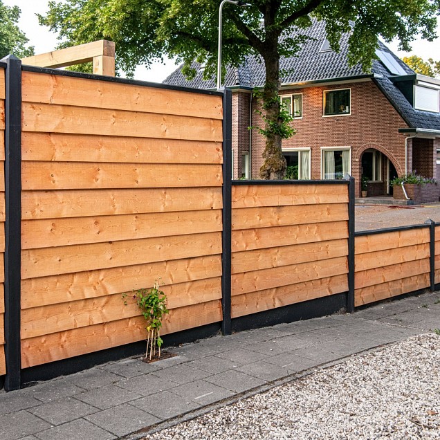 Berton©-paal IJssel antraciet gecoat, diamantkop 10x10x220 cm tussenmodel