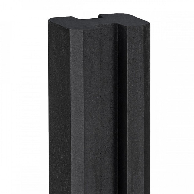 Berton©-E-sleufpaal Vecht antraciet gecoat 10x10x270 cm eindmodel