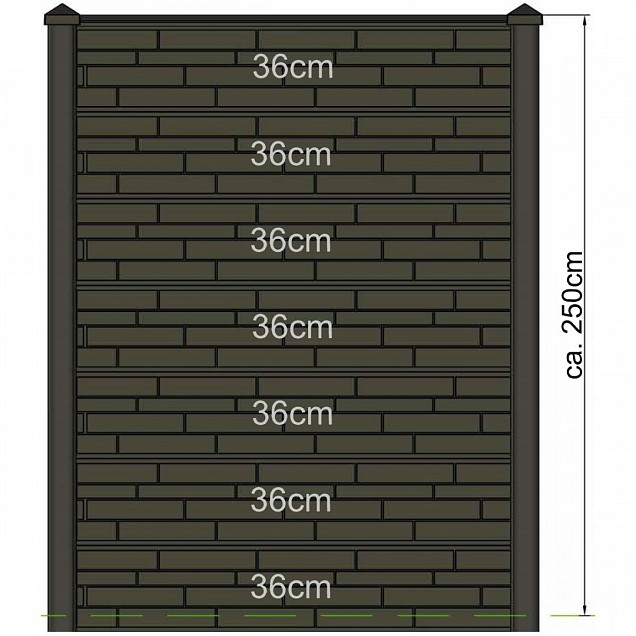Berton©-sleufpaal Reest antraciet gecoat 11,5x11,5x316 cm hoekmodel