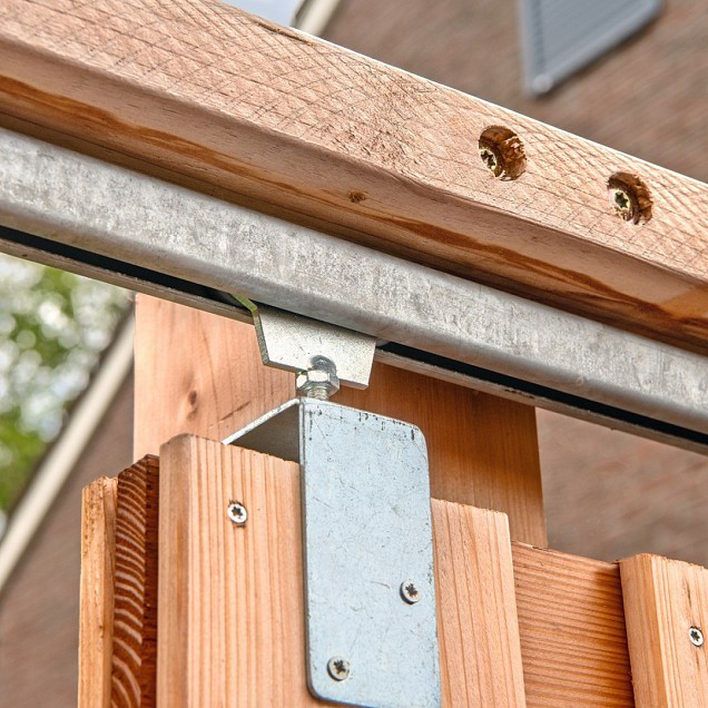 Tuindeur schuifsysteem Red Class Wood H195x130 cm