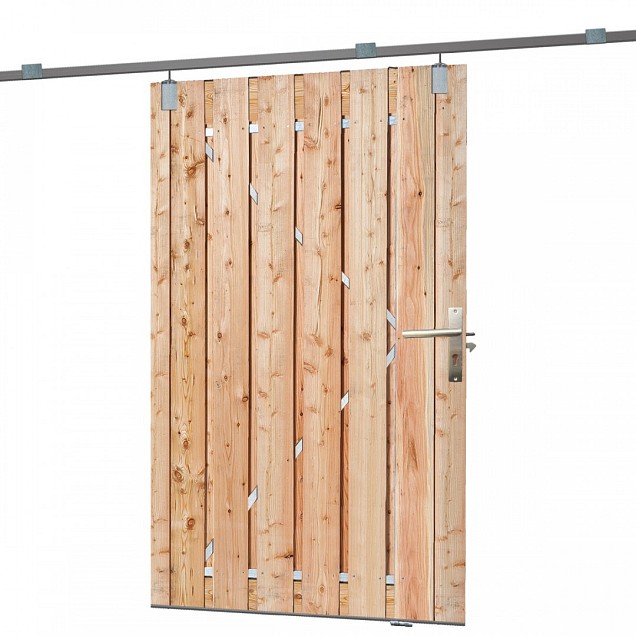 Tuindeur schuifsysteem Douglas H195x130 cm