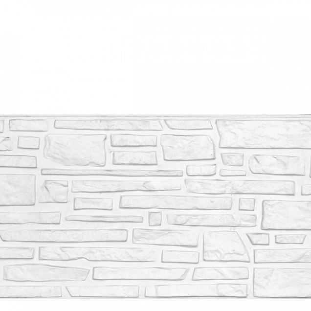 Berton©-motiefplaat wit/grijs H36xD3,5xL184 cm Rustico
