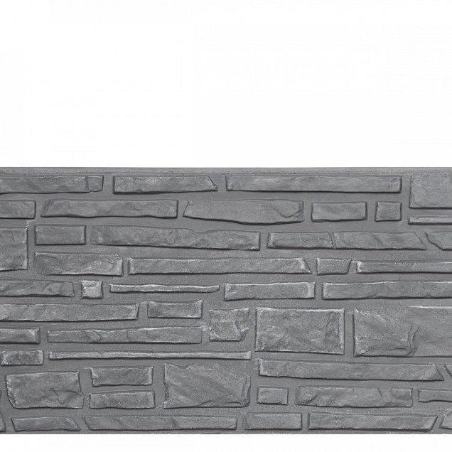 Berton©-motiefplaat antraciet H36xD3,5xL184 cm Rustico