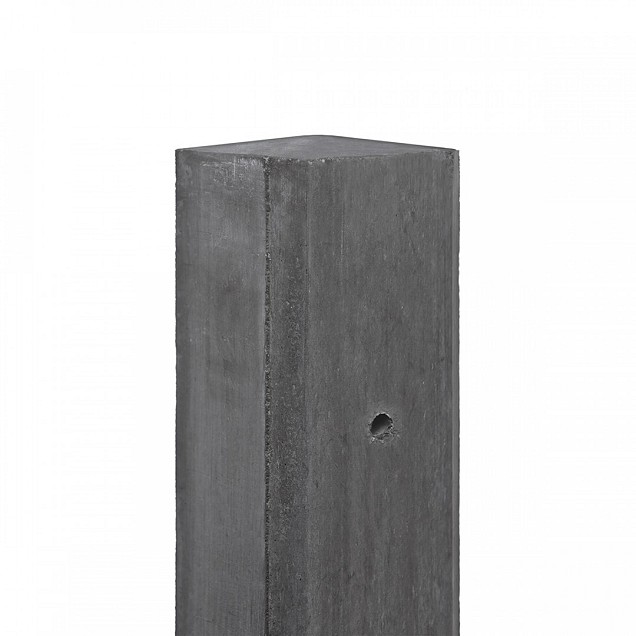 Berton©-paal IJssel antraciet, vlakke kop 10x10x280 cm tussenmodel met velling