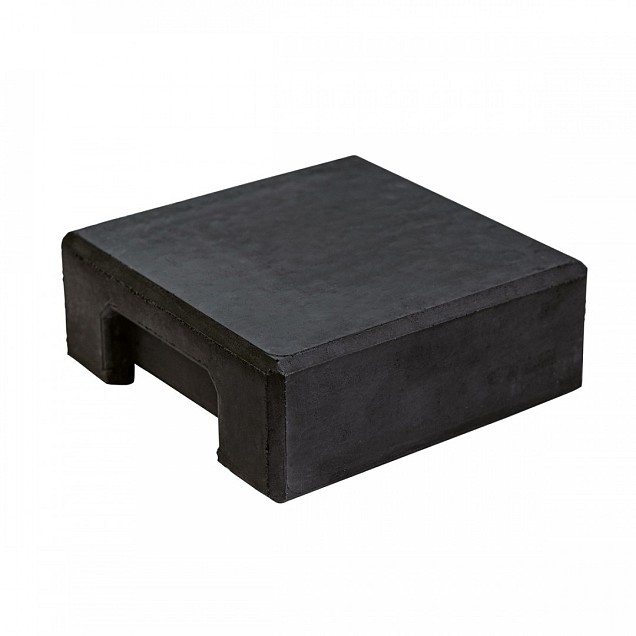 Berton© afdekpet antraciet gecoat, vlakke kop 14x14x5 cm T-model
