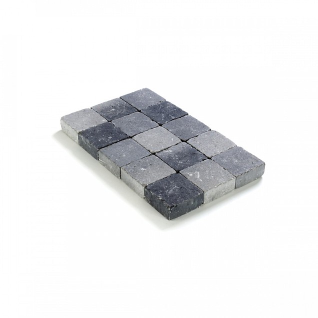 Kassei getrommeld 15x15x6 Grijs-Zwart