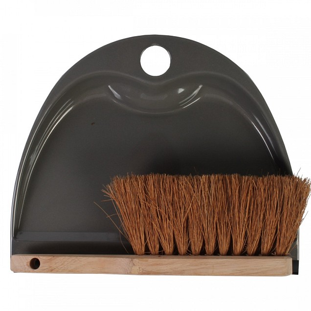 Stoffer en blik - Gelakt hout - Kokosharen